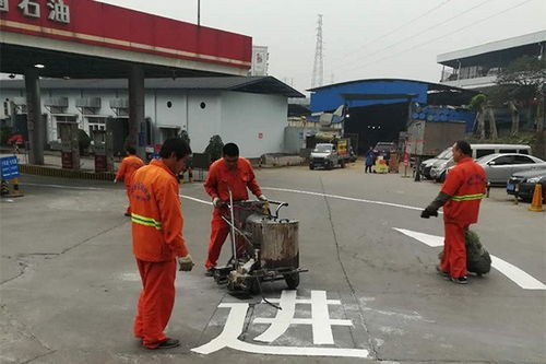 鶴壁中石油加油站地面標線廠家電話 河南兆基交通設施 云霄